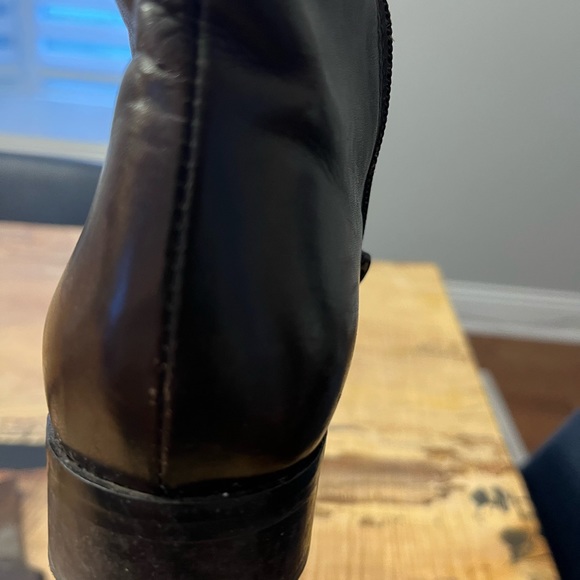 Brown over the knee leather flat boots size 36 - Picture 4 of 5